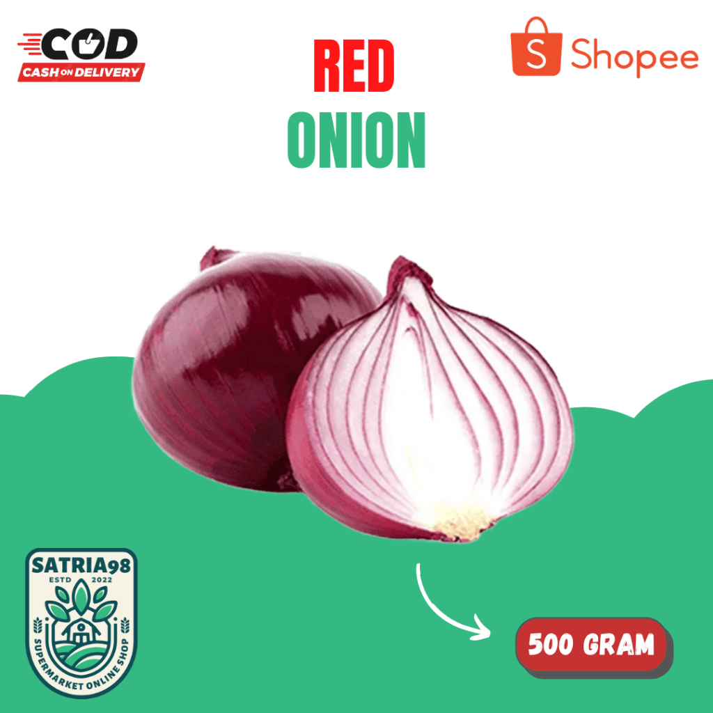 

Bawang Merah super (RED ONION) 500g kering tahan lama harga murah