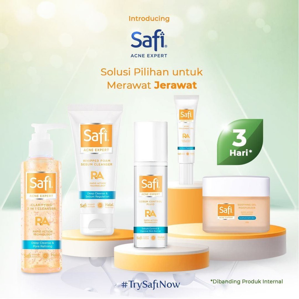 Safi Acne Expert Series Whipped Foam Serum Cleanser l Clarifying 2 in 1 IMoisturizer l Sebum