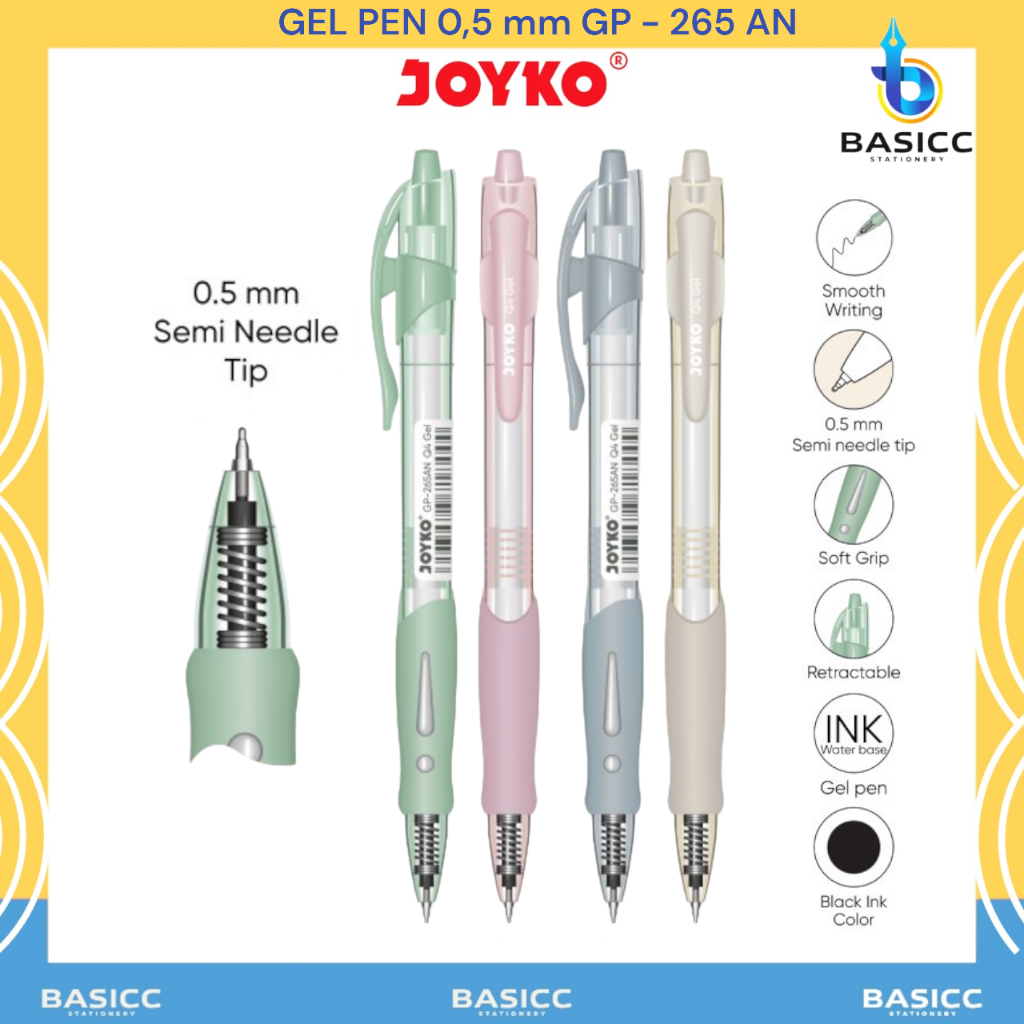 

Joyko Pulpen Gel Pen Cetek GP-265AN Q4 - GEL Pastel 0.5mm | @1Pcs