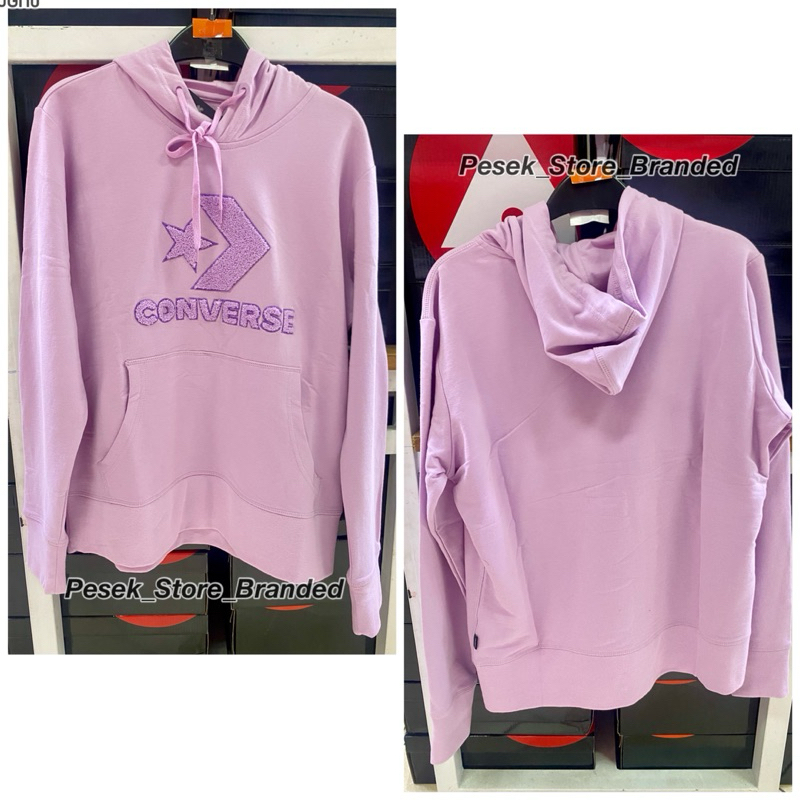 Sweater converse cewek original size L || converse play hoodie woman