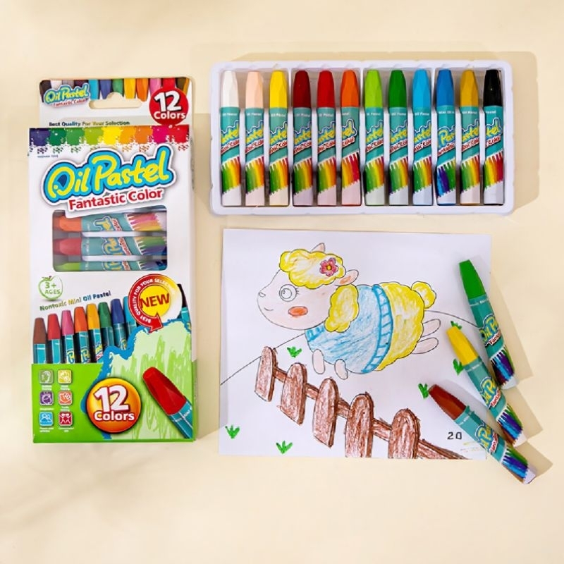 

Crayon 12pcs / Oil Pastel 12pcs / Krayon Minyak / LPB STORE