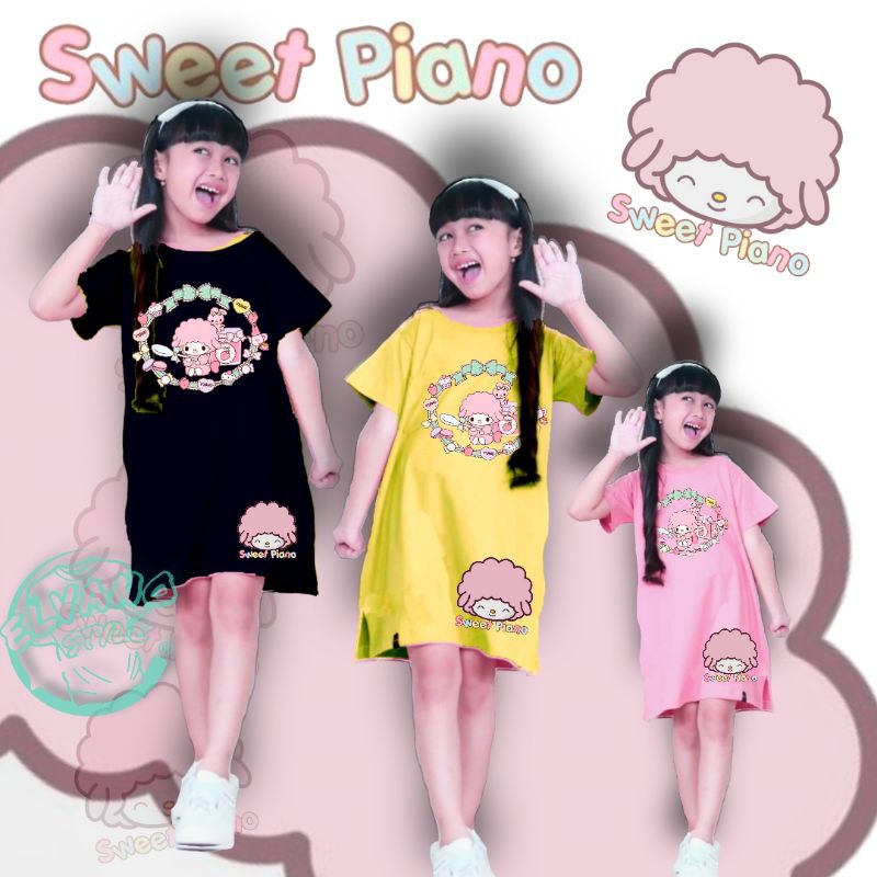 Dress Baju Anak Perempuan My Sweet Piano Lucu