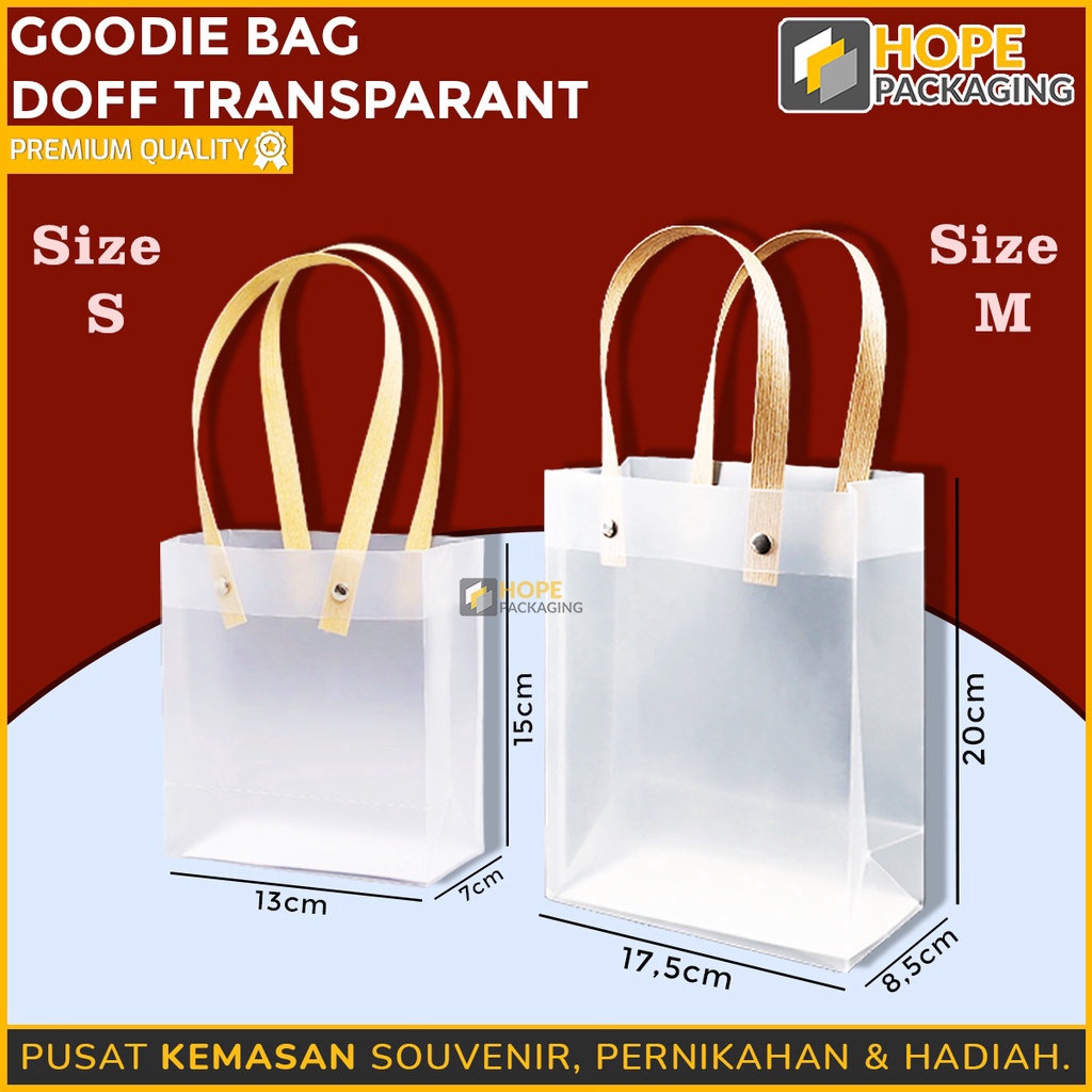 

DIJAMIN ORI Goodie Bag Doff Transparant Premium Tas Doff Souvenir Hadiah Hampers Mewah Tas Kado Ulang Tahun