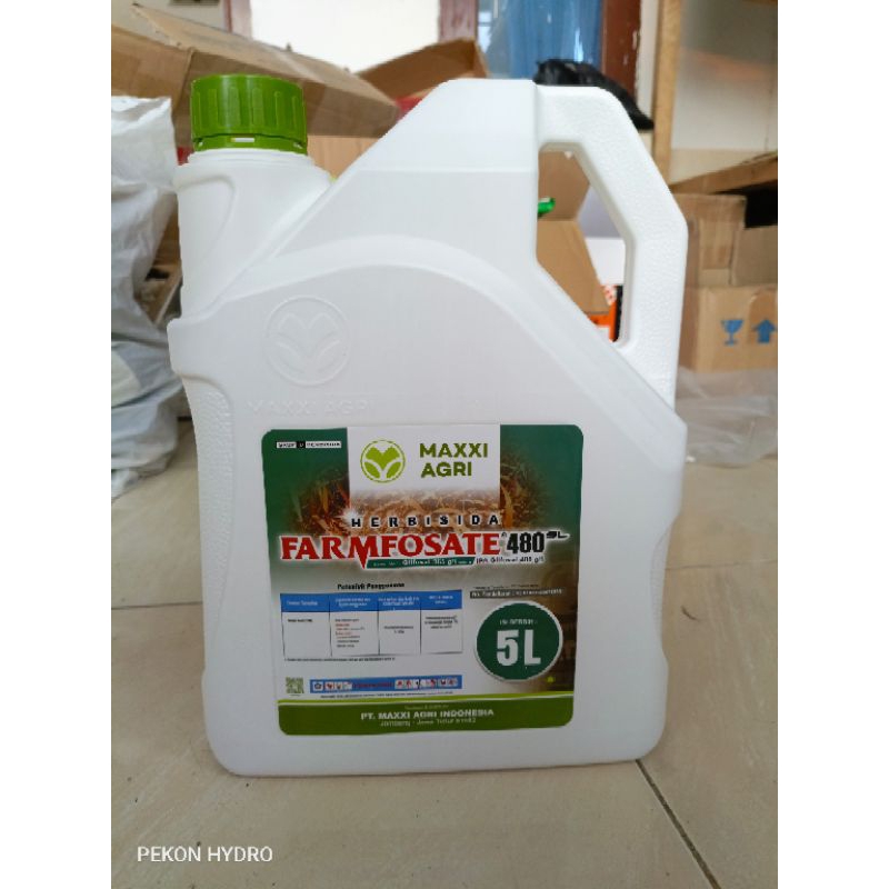 FARMFOSATE 480 SL 1 LITER - PEMBASMI RUMPUT HERBISIDA SISTEMIK IPA GLIFOSAT AKAR MAXXI AGRI