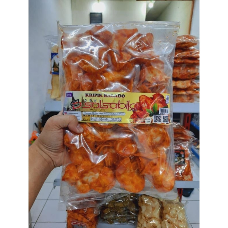 

keripik balado salsabila bulat 500g asli padang