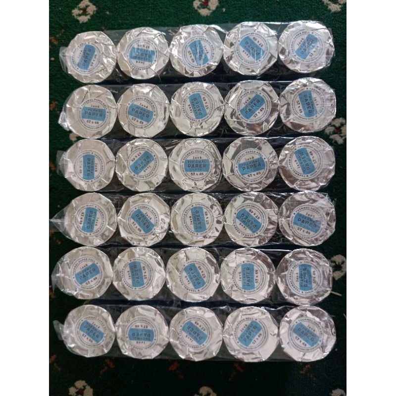 

Kertas Thermal print kasir core + cover 57x48 berkualitas