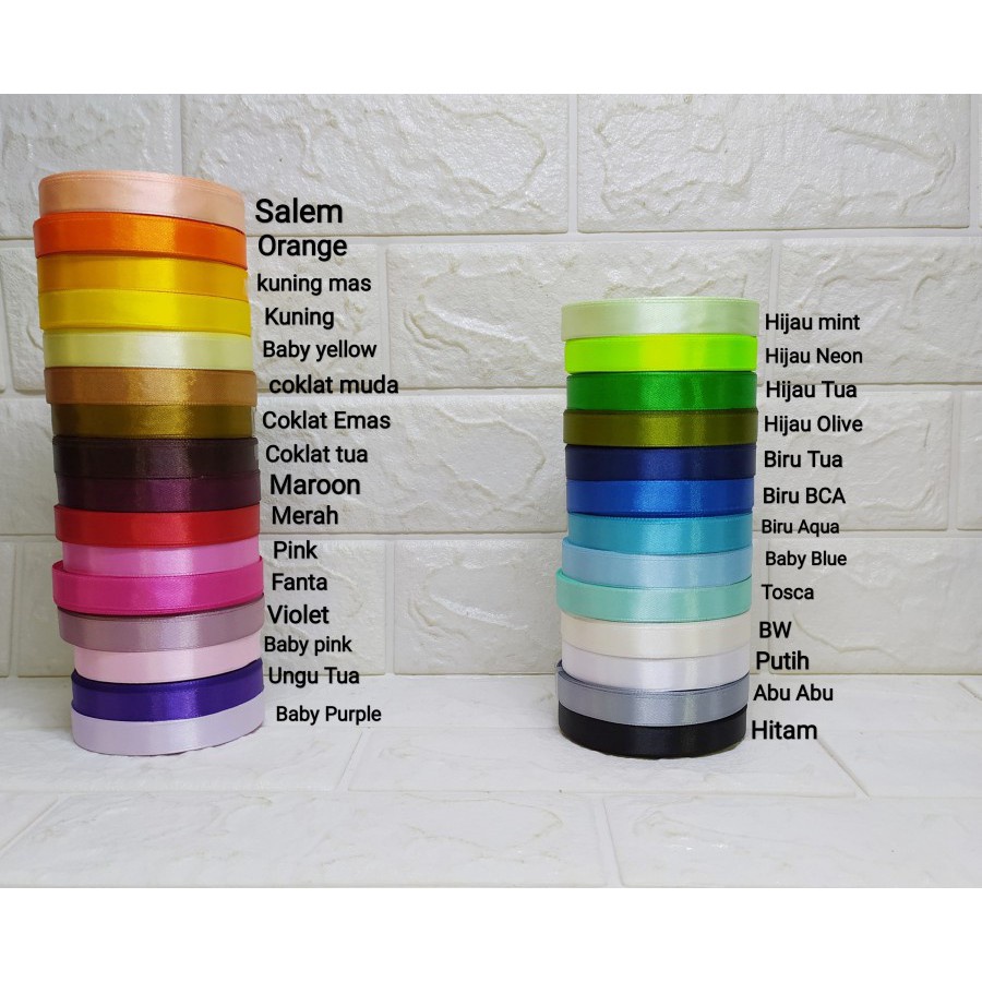 

PROMO TERBATAS Pita Satin Taiwan 12 inch Pita Hias Dekorasi Kerajinan Tangan