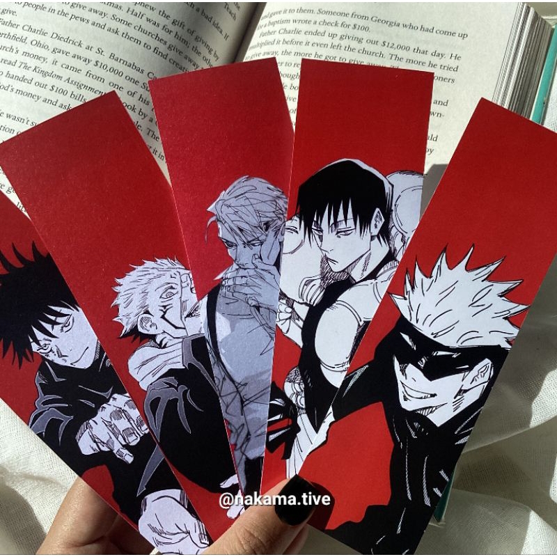 

[5pcs] Bookmark Jujutsu Kaisen | pembatas buku | anime jjk