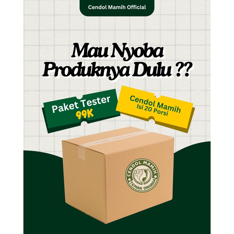 

PAKET TESTER CENDOL MAMIH