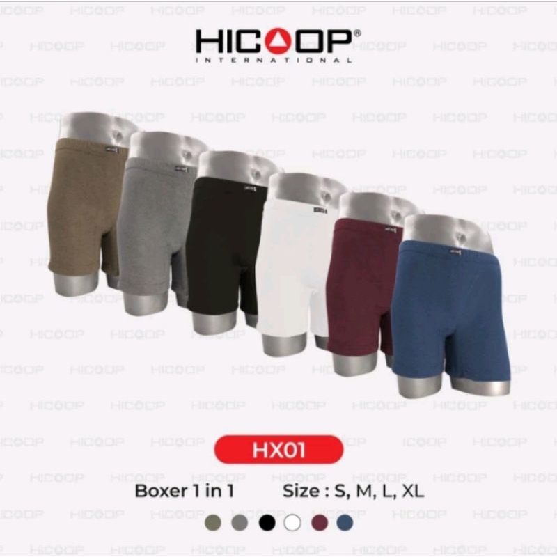 HICOOP Celana Boxer Pria Celana Pendek Pria Pakaian Dalam Boxer FG-HX01