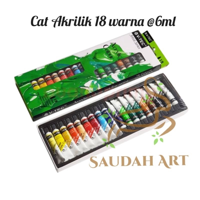 

PROMO MENARIK Cat AkrilikAcrylic 18 warna 6ml VTec 618A