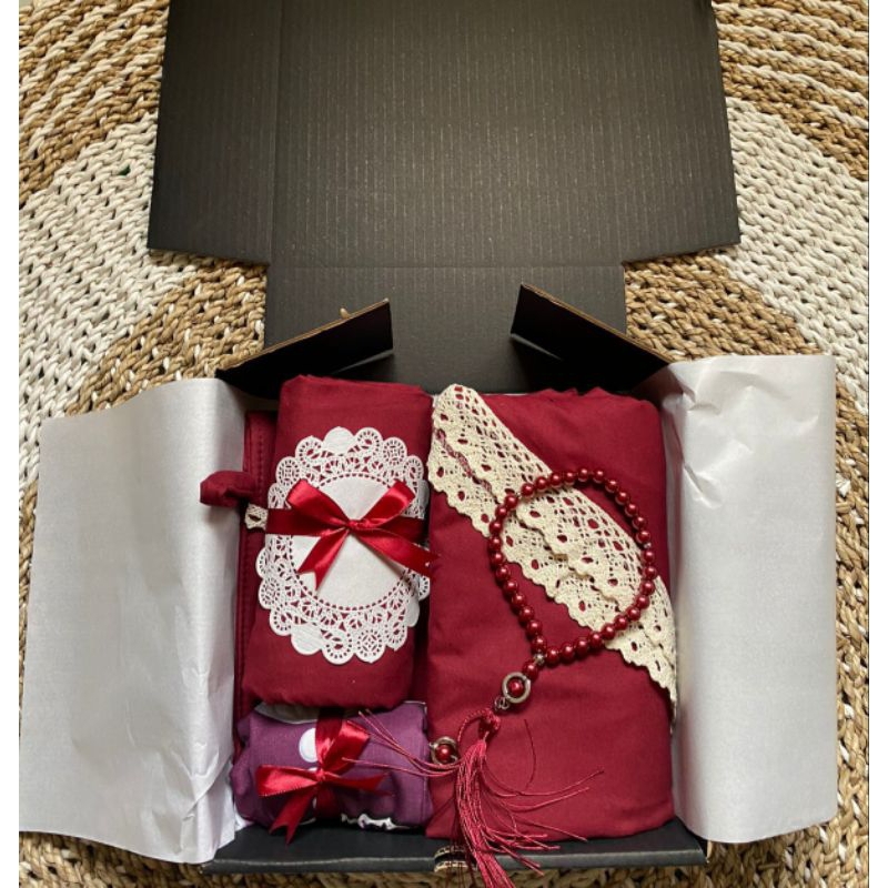 HAMPERS MUKENA PERLENGKAPAN SHOLAT KADO PERNIKAHAN MUKENA SOUVENIR TAHLILAN