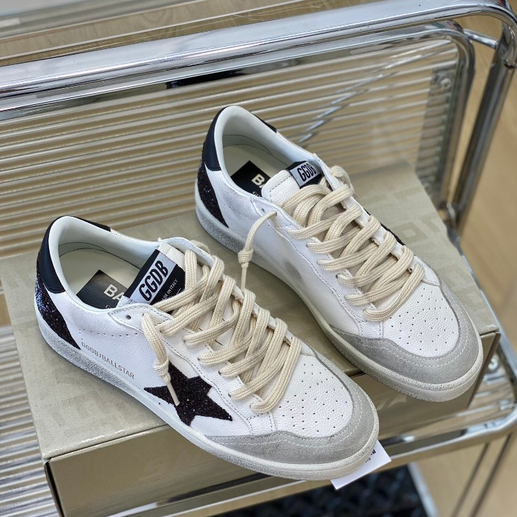 GGDB sports shoes star series silver tailed leopard print star