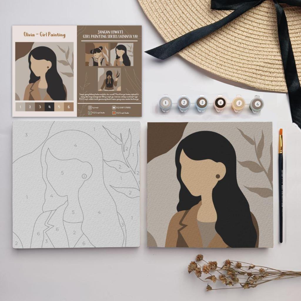

Paint by Number KIT - Girl Series 20x20cm | Olivia
