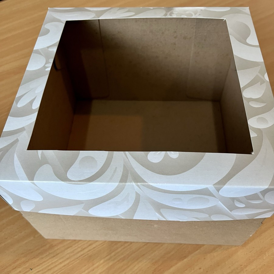 

(3 pcs)kardus mika packaging cake tart dus mika pudding box hampers cream flower 25cm