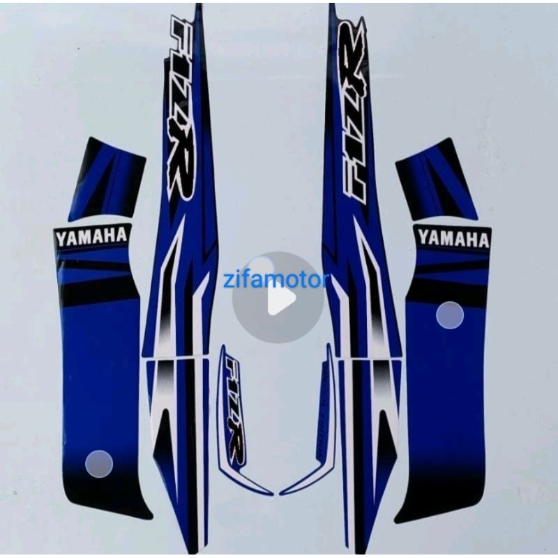 sticker seticker pres motor Yamaha fiz r FIZ R warna biru