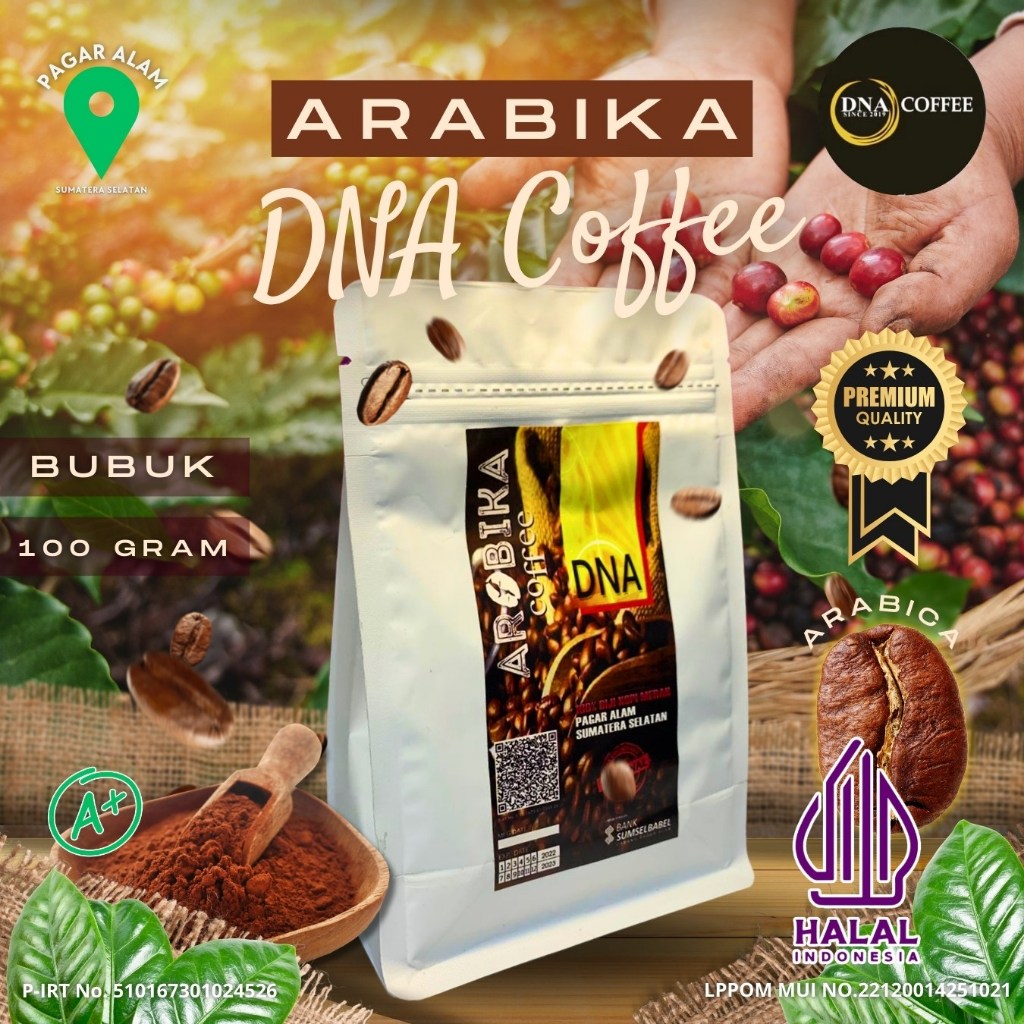 

ARABIKA KOPI | DNA COFFEE | KOPI PAGAR ALAM 100% Premium