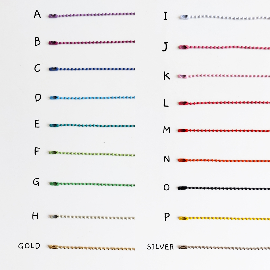 

(Rantai TAG) untuk gantung tag yang ada bolongan nya (ISI 25 RANTAI)