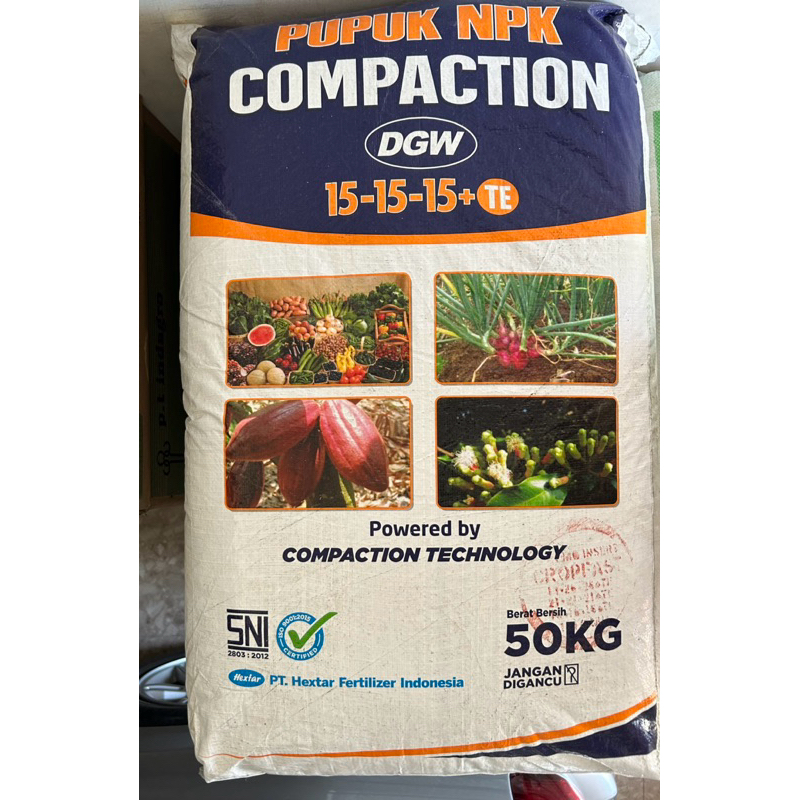 BEST PUPUK NPK DGW COMPACTION 15-15-15 1 Karung 50kg Via Kargo Murah