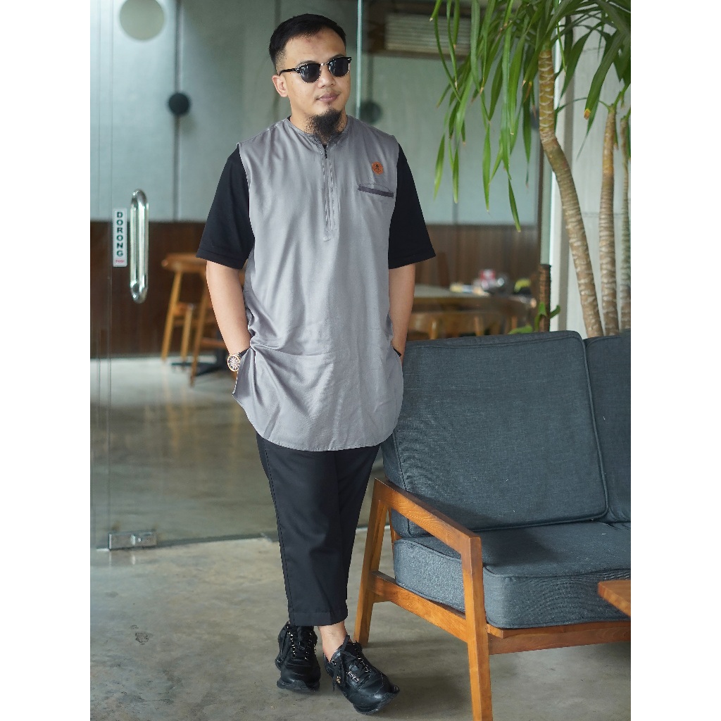 Rompi Sholat series Safar | Rompi Kurta | Rosal | Rompi Resleting Kerah Oblong | Kurta Rompi