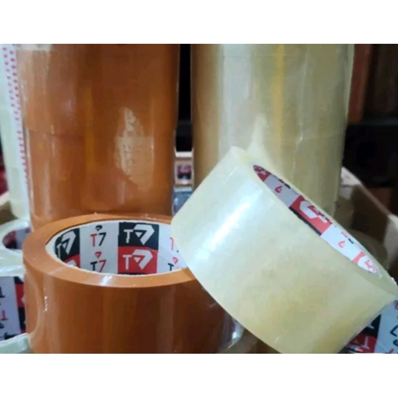 

Lakban 1 Pack Isi 6 Roll Murah Bening Coklat 45mm x 90 Yard 2 Inch Selotip Opp Tape Packing Isolasi