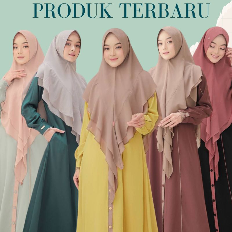 AKIFA || ZIVANA DRESS, GAUN TERFAVORIT SET HIJAB CANTIK BRANDED ORI PREMIUM