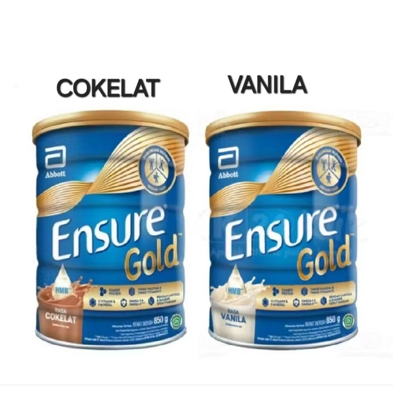

EXP Mar 2026 Ensure Gold 850gr Vanila/Cokelat Susu Nutrisi Dewasa
