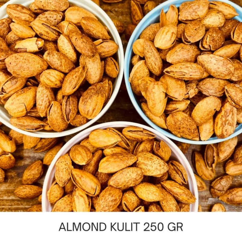 

250 GR ALMOND KULIT RASA SUSU COCOK BUAT OLEH2 HAJI/UMROH