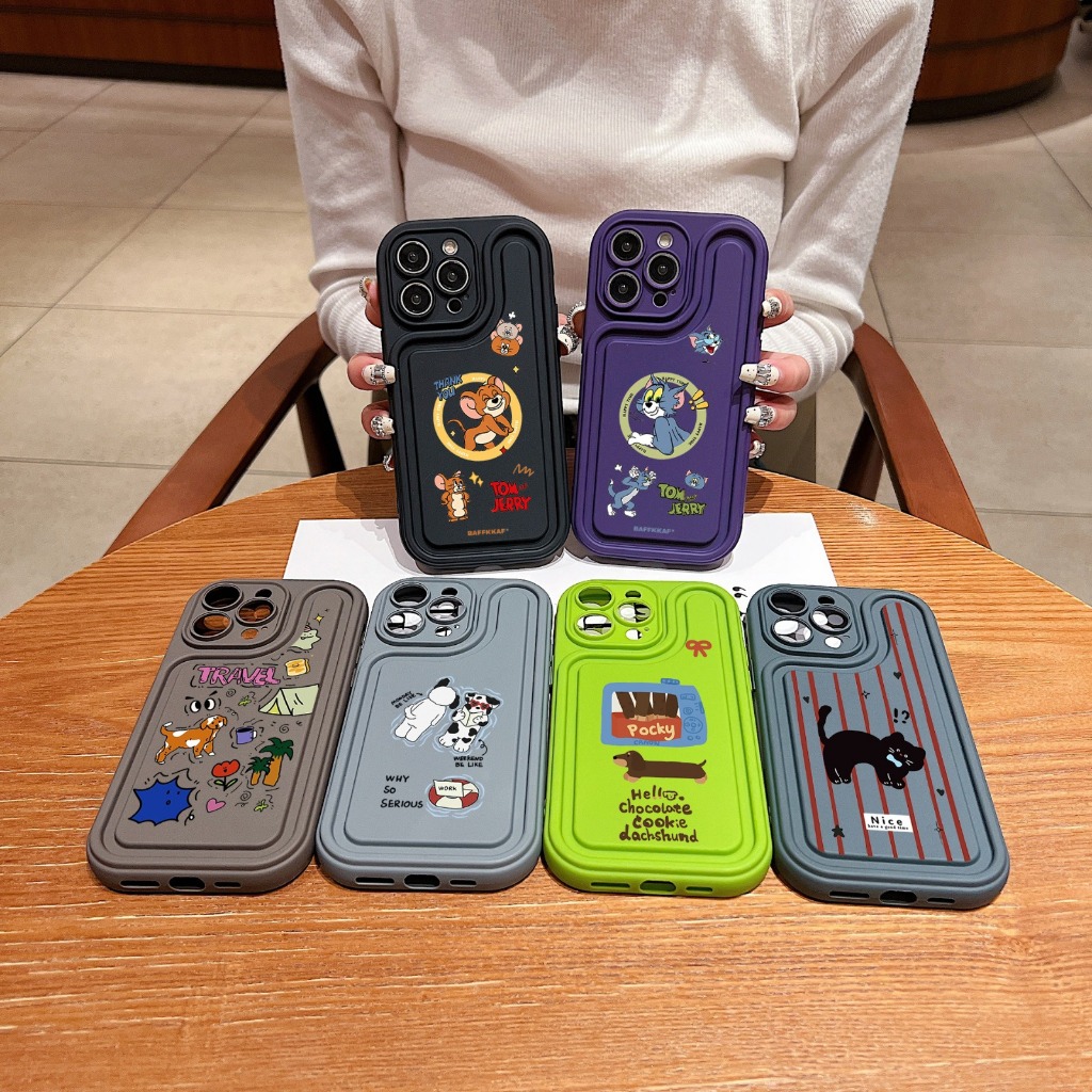 Case Mugelo Air Bag Pluffy Matte Protection Jerry Silikon Softcase Casing Hp for samsung oppo vivo r