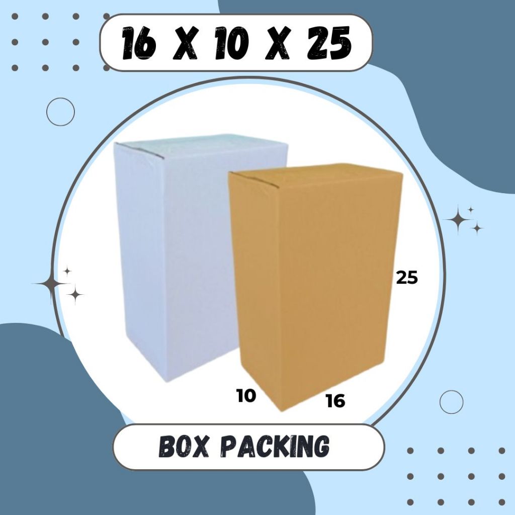 

Kardus 16x10x25 Box Packing A1 Karton Dus Jamu Kotak Olshop Kemasan Souvenir Sparepart Obat Madu Mainan