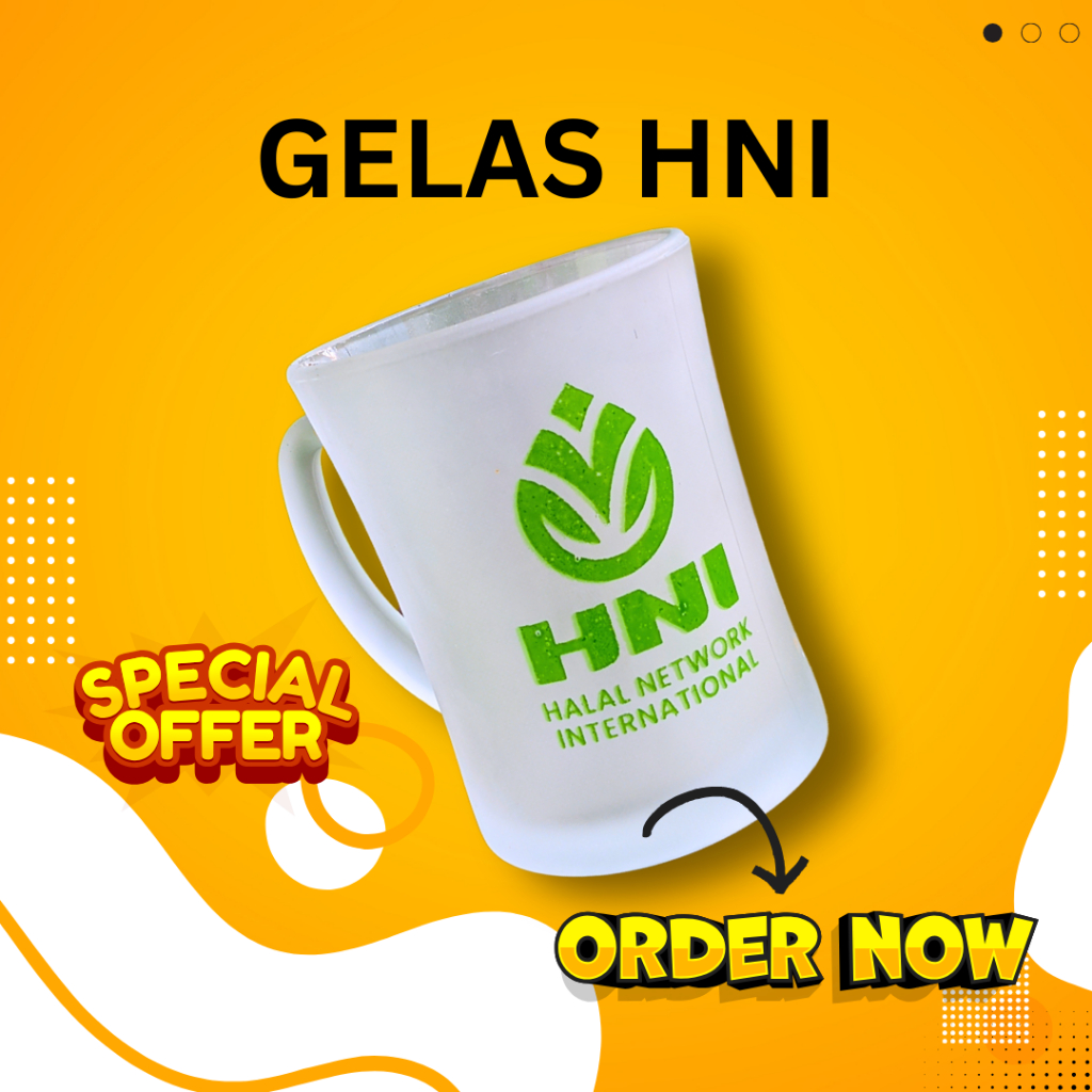 GELAS BERLOGO HNI | gelas cantik hni | gelas kopi hni