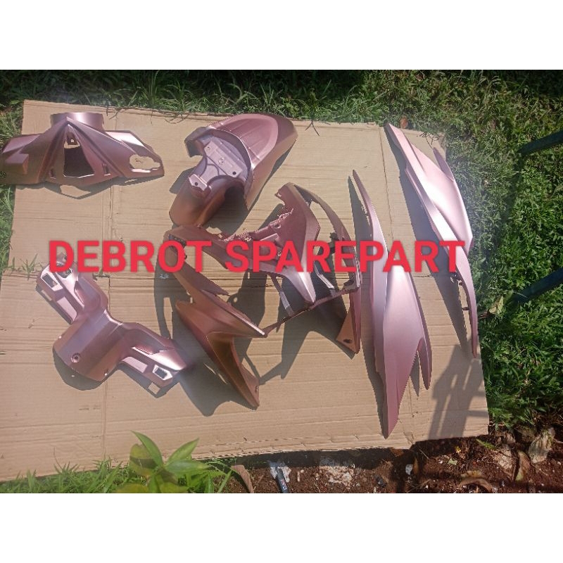 Cover body motor full set body halus Vario KZR 125 old 2013-2015 custem warna pink metalik