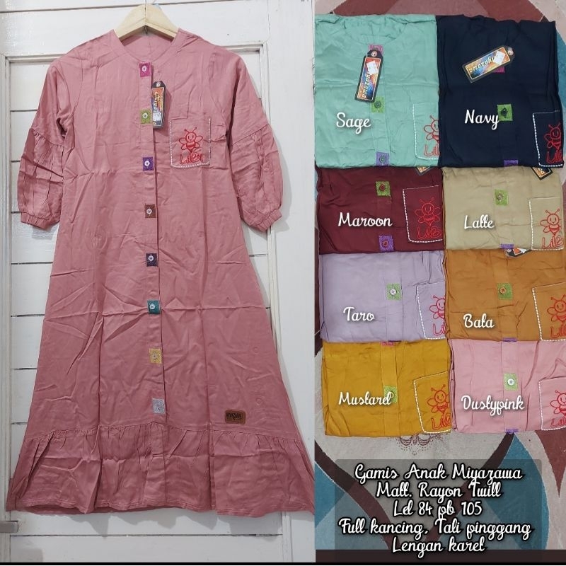 Gamis Anak Miyazawa// Gamis Anak // Gamis Anak Twill // Gamis Ori Miyazawa