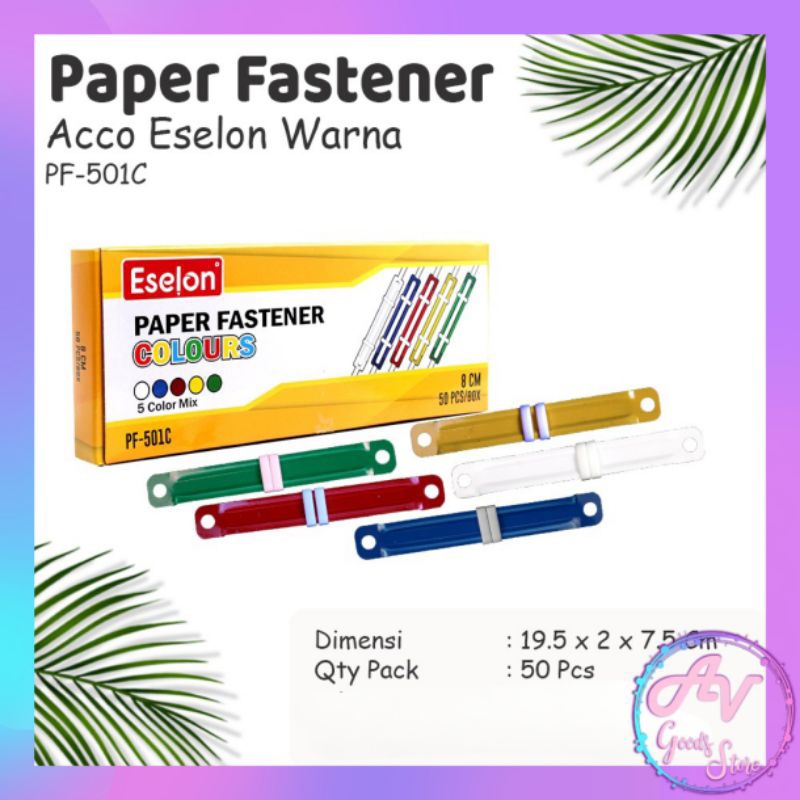 

Paper Fastener Eselon / ACCO Plastik Paper Fasterner / Pengikat Kertas