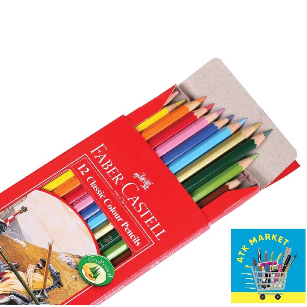 

Faber-Castell Classic Pensil Warna / Colour Pencil set 12 Panjang