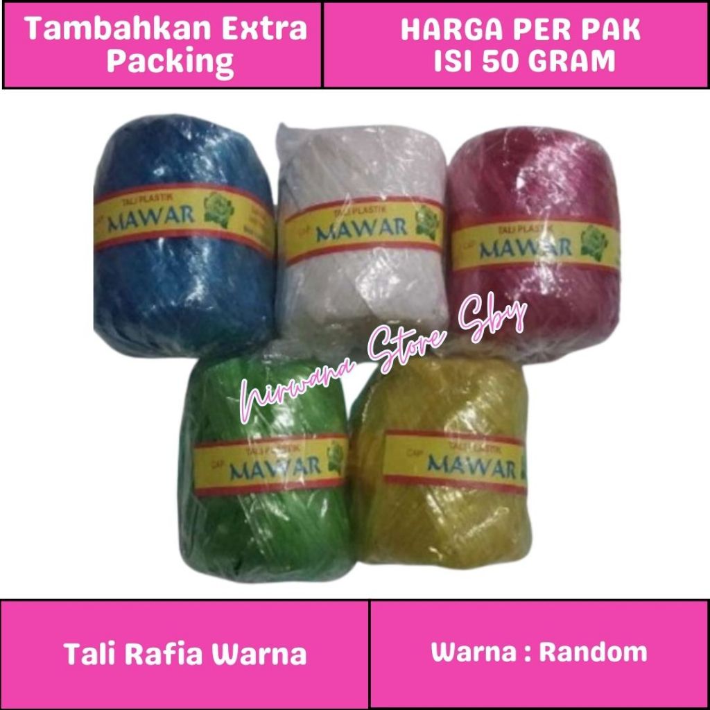 

(50 gram) Tobys Tali Rafia Warna Warni