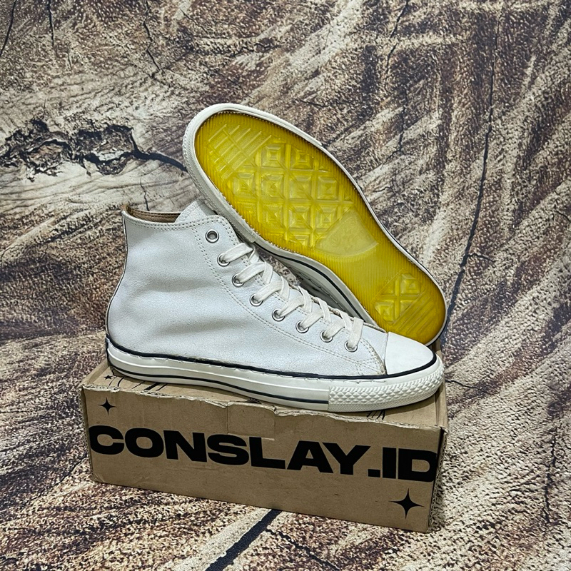 Converse CT Hi Vintage Clear Sole White Leather ( Size 42.5 Fit 43 )