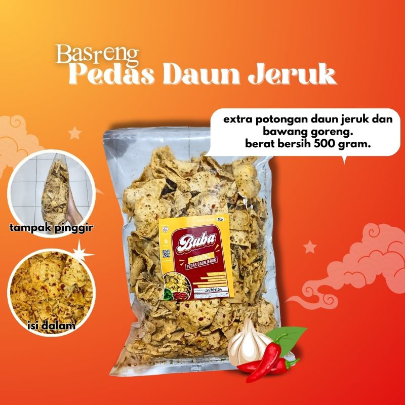 

KERIPIK BASRENG PREMIUM PEDAS DAUN JERUK 500gr