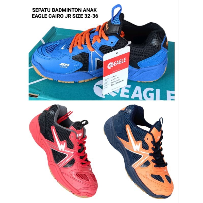 SEPATU BADMINTON ANAK/ SEPATU EAGLE BADMINTON ANAK CAIRO JR
