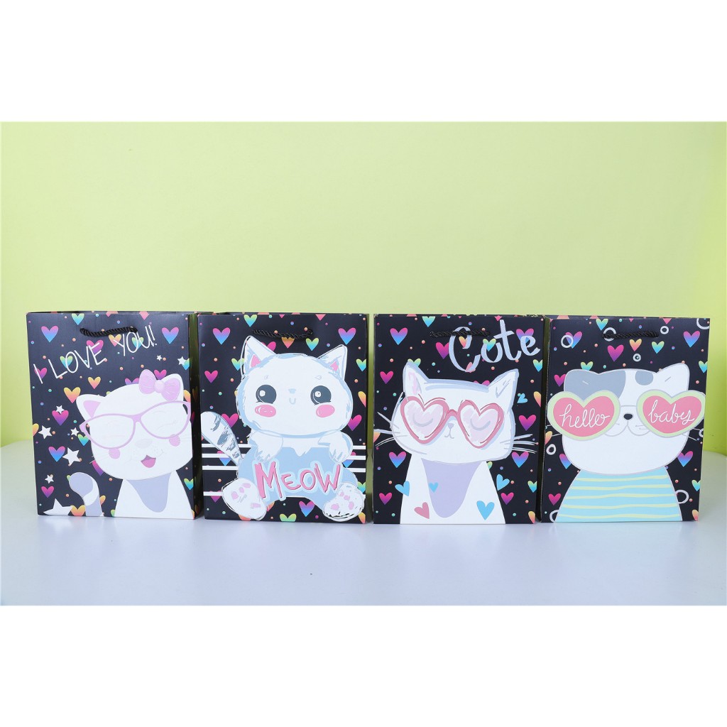 

Agftoys Paperbag Glitter Teddy Bear Manik Cat HB Tas Kado Unik