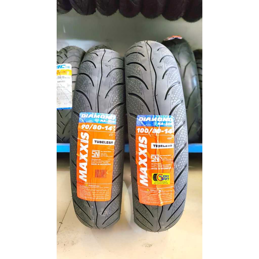 ban maxxis diamond 90/80-14 dan 100/80-14 ring 14 tubeles ban 90/80-14 ban 100/80-14 ban luar 90/80-