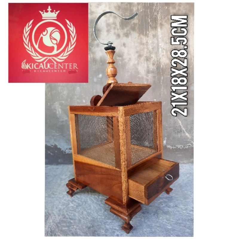 KANDANG JANGKRIK KAYU JATI PREMIUM