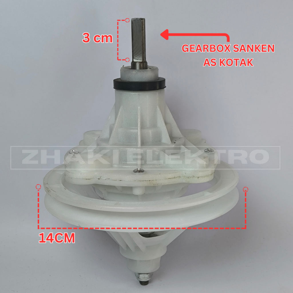 GEARBOX SANKEN MESIN CUCI 2 TABUNG AS KOTAK PULLY KECIL || GEARBOX PENCUCI ORI PABRIK