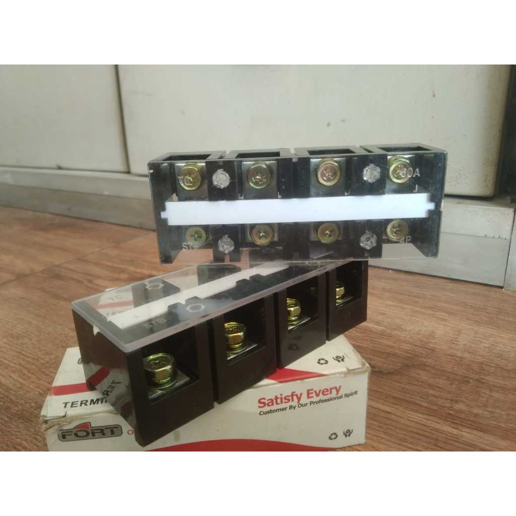 Terminal Block 60A 4P FORT TC-604 terminal listrik terminal blok 60A