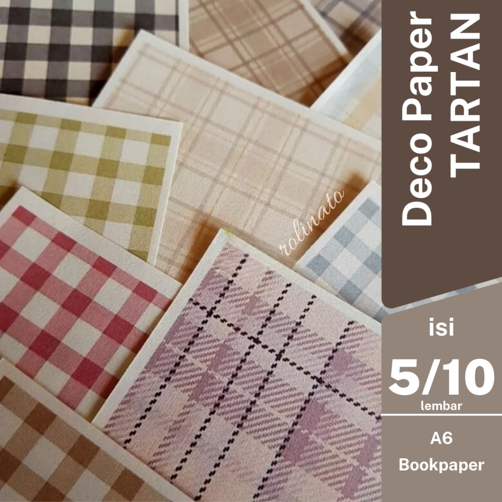

Deco Paper TARTAN Series / Kertas Scrapbook