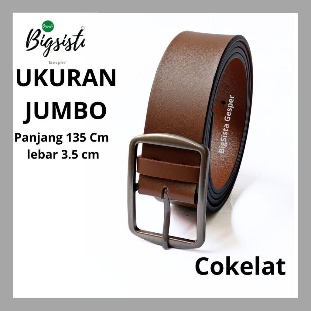 Ikat Pinggang Ukuran Jumbo Unisex Gesper Cowok dan Cewek Belt Wanita Big Size