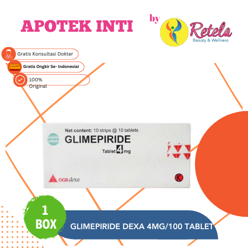 GLIMEPIRIDE DEXA 4MG 1 BOX 100 TABLET