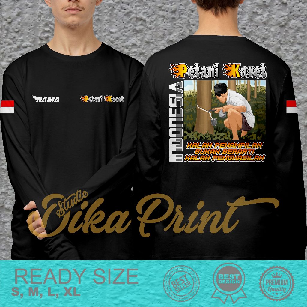 Kaos Petani Kebun Karet Indonesia Terbagus