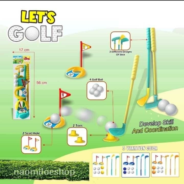 Mainan Edukasi Anak Golf Play Set - Mainan Stik Golf Anak Olahraga