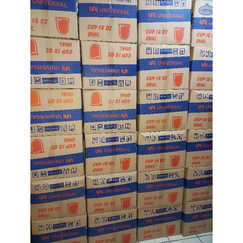 1 DUS gelas oval 18 oz, gelas oval 22 oz, isi 20 roll
